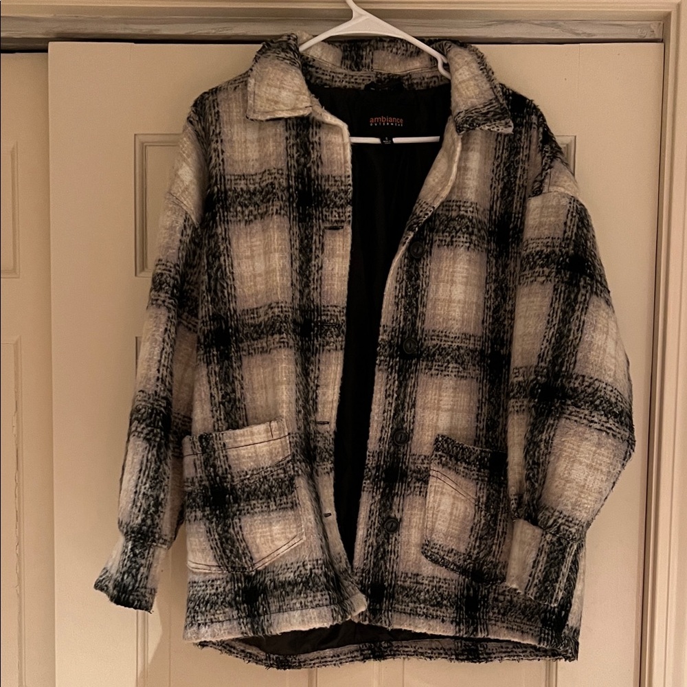 Oversized Plaid Women's Jacket